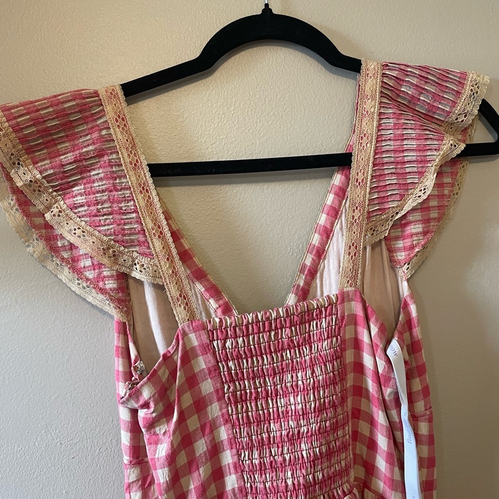 Find Me Now Red and Cream Gingham Midi Dress - Picture 5 of 8